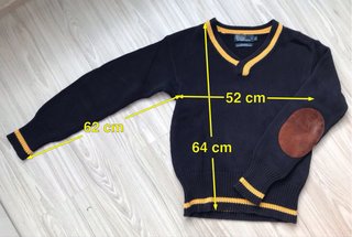 Jersey POLO RALPH LAUREN con coderas de piel (S/M)