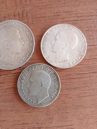 3 Monedas de Plata de Yugoslavia