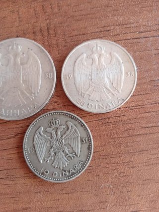 3 Monedas de Plata de Yugoslavia