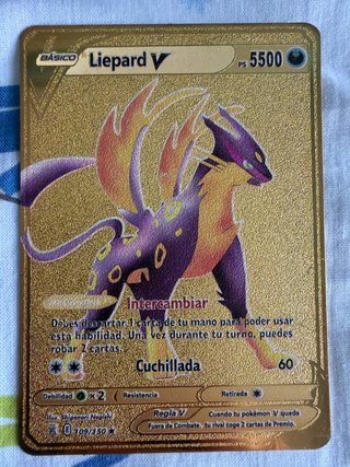 5 Carta Pokémon Metalica Dorada