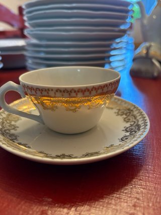 Vajilla Santa Clara 70 Piezas Porcelana Oro
