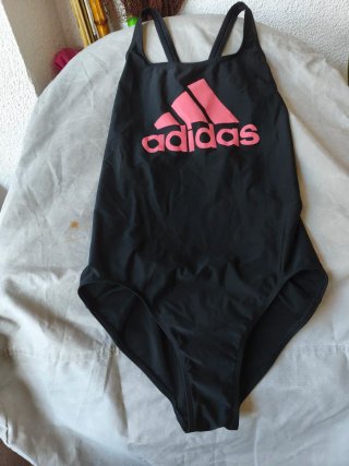 Bañador Adidas Negro y Rosa