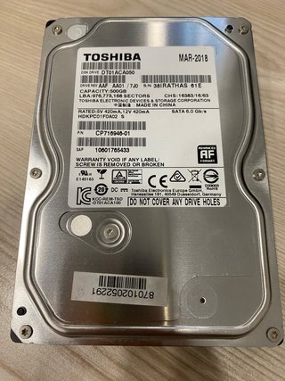 Disco Duro Toshiba 500GB 3.5 DT01ACA050