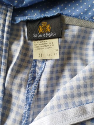 Falda pantalón azul con lunares