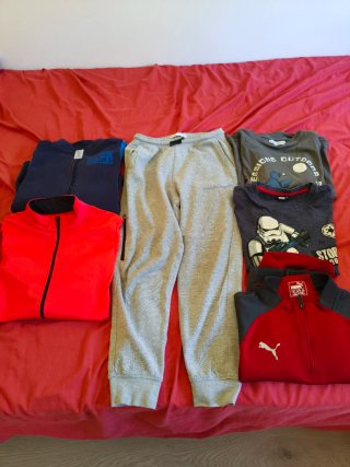 Lote 6 prendas deportivas infantiles. Talla 9-10 a