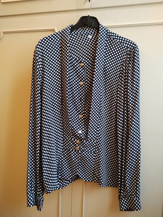 Camicia pois blu e bianca tg XL