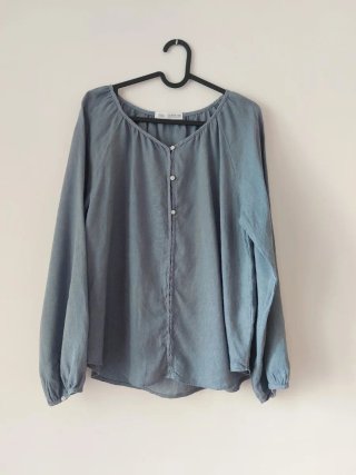 Camisa Zara Lino Manga Larga