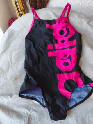 Bañador Adidas Negro y Rosa