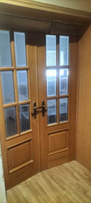 Puertas de madera con cristal