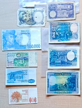 Billetes antiguos: España y del mundo