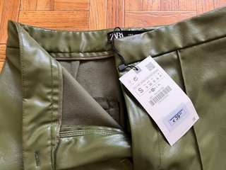 Pantalón de Polipiel Verde