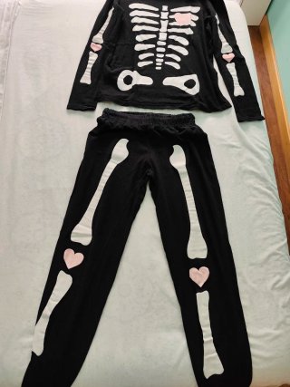 Pijama Disfraz  fluorescente de Esqueleto