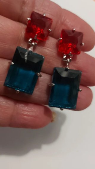 Pendientes Vintage Rojos y Azules
