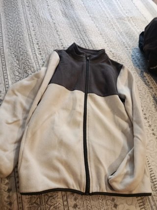Chaqueta Polar Gris y Beige tall 12
