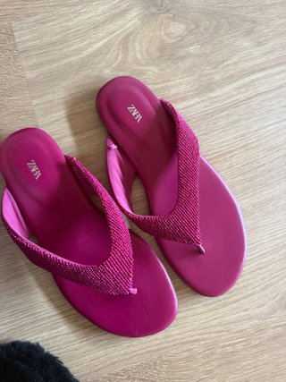 Sandalias Zara Fucsia Talla 37