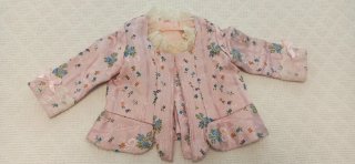 Traje de Fallera Niña Rosa con florecitas