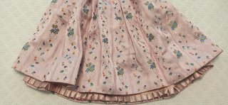 Traje de Fallera Niña Rosa con florecitas