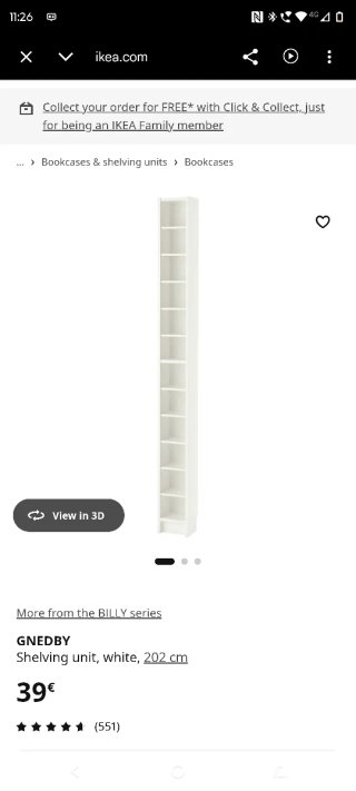 Estantería Ikea GNEDBY Blanca