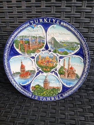Piatto decorativo in ceramica Istanbul Turchia