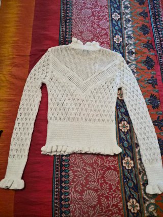 Jersey de lana beige Zara Talla S