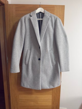 Abrigo de paño Zara gris talla S