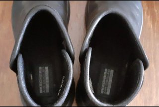 Botines Skechers Piel Negro Super Descanso