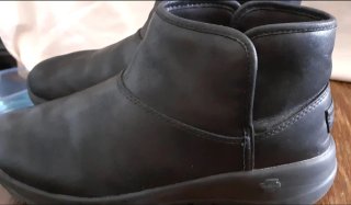 Botines Skechers Piel Negro Super Descanso