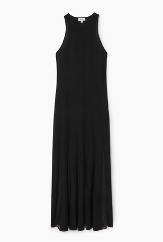 Vestido largo negro COS