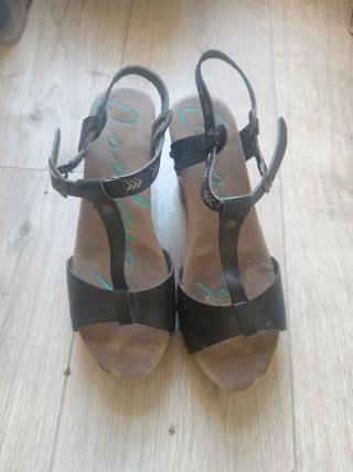 Sandalias con Plataforma Negras