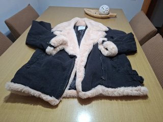 Chaqueta tejana negra forrada