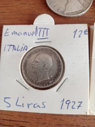 4 Monedas Antiguas de Plata de Italia