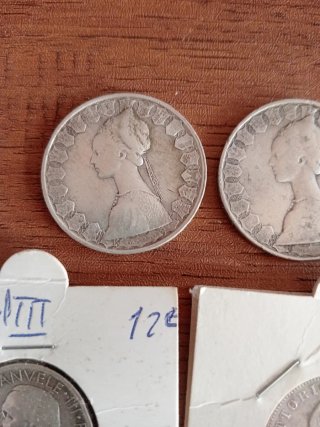 4 Monedas Antiguas de Plata de Italia