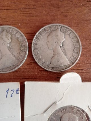 4 Monedas Antiguas de Plata de Italia