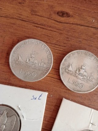 4 Monedas Antiguas de Plata de Italia
