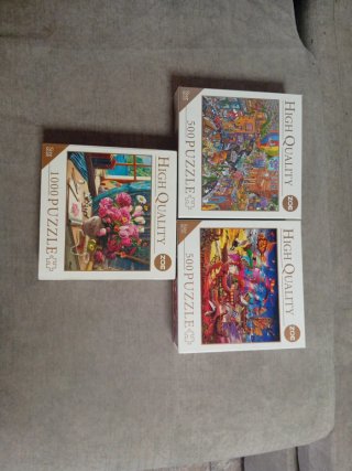Lote de 3 Puzzles (2 de 500 y 1 de 1000 piezas)