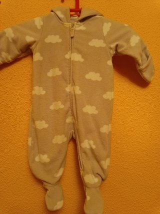 Buzo/Pijama bebé Gris nubes