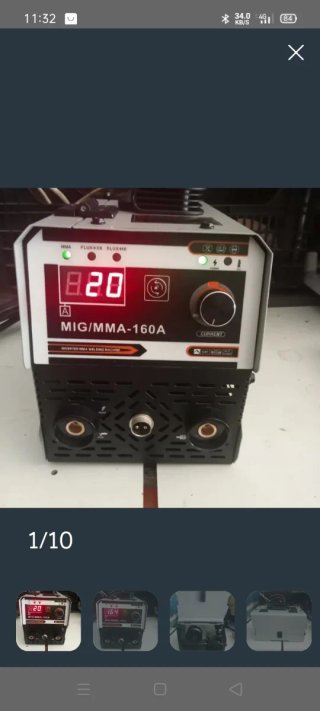 Soldadora Inverter MIG/MMA-160A.