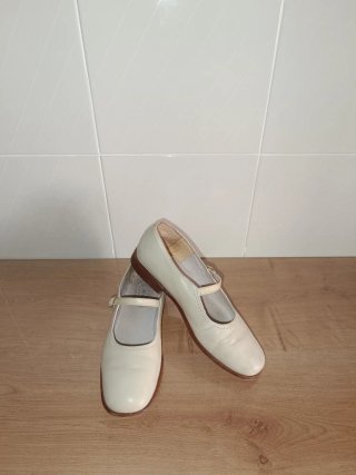 Zapatos de Niña Beige/Blanco roto Talla 36