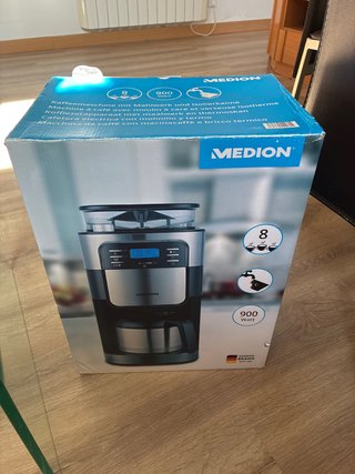 Cafetera Eléctrica Medion con Molinillo y Termo
