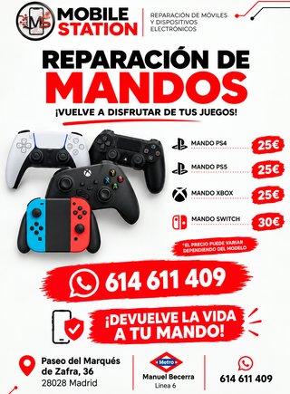 Reparación de mandos PS4, PS5, Xbox y Switch