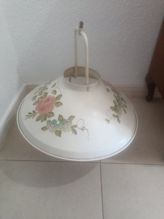 Lámpara de techo vintage flores metal