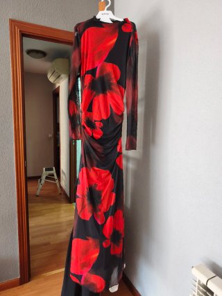Vestido largo estampado floral