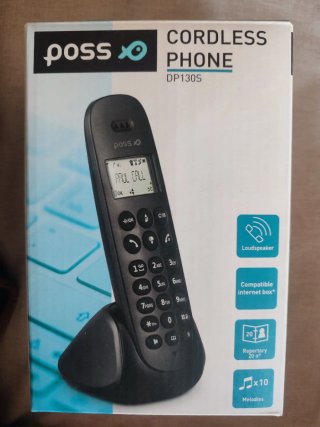 Teléfono Inalámbrico Poss DP130S Negro
