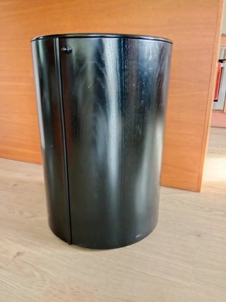 Botellero madera cilíndrico negro