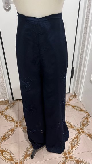 Pantalón Azul marino con Bordados y Lentejuelas