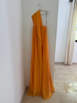 Vestido de fiesta largo naranja