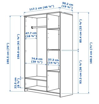 Armario 3 puertas Brimnes Ikea