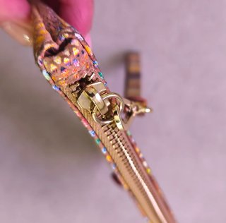 Monedero de Piel Multicolor Efecto Serpiente