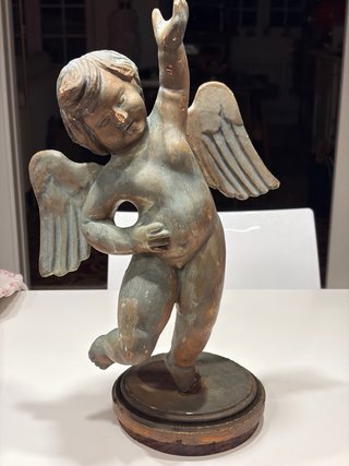 Escultura Ángel alado clásico muy antigua