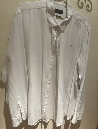 Camisa Piqué Roberto Verino Blanca Talla XXL